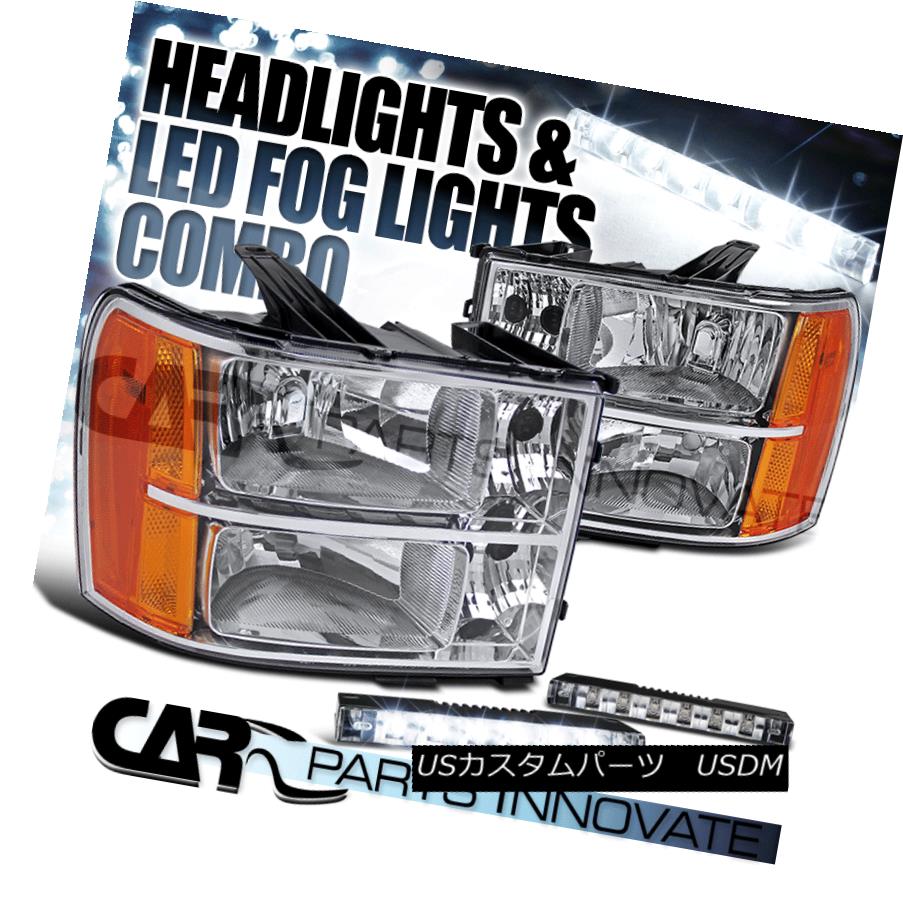 一番の贈り物 ライト ランプ Gmc 07 13 Drl Fog Headlights 6 Led Replacement Chrome Amber Sierra Gmc 07 13 ヘッドライト Sierraアンバークローム交換ヘッドライト Drl Fog Ed 6 L Pascasarjana Unsrat Ac Id