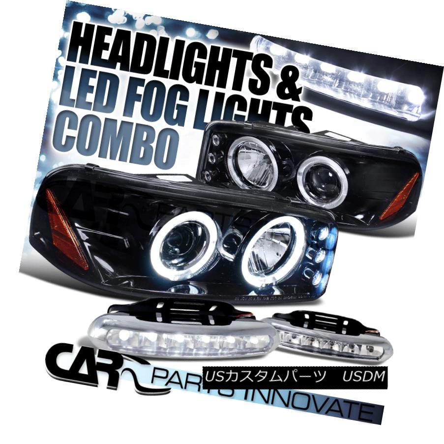 ヘッドライト Glossy Black 00-06 Sierra Yukon XL Denali LED Projector Headlight+6-LED Fog Lamp Glossy Black 00-06 Sierra Yukon XLデナリLEDプロジェクターヘッドライト+ 6-LE Dフォグランプ 【並行輸入品】