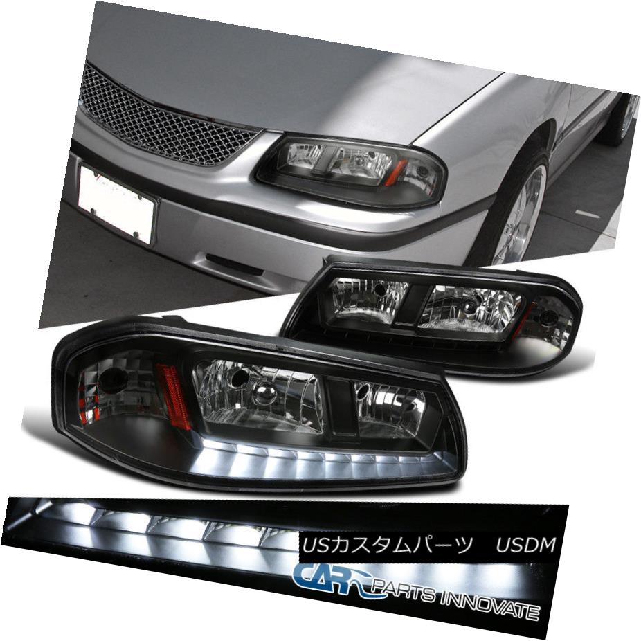 素晴らしい外見 ライト ランプ Signal Headlights Drl Led Clear Black Replacement Impala Chevy 00 05 ヘッドライト Lamps Drlヘッドライト信号ランプペア 00 05シボレーインパラ交換用ブラッククリアled Pair Www Craccs Gob Ni