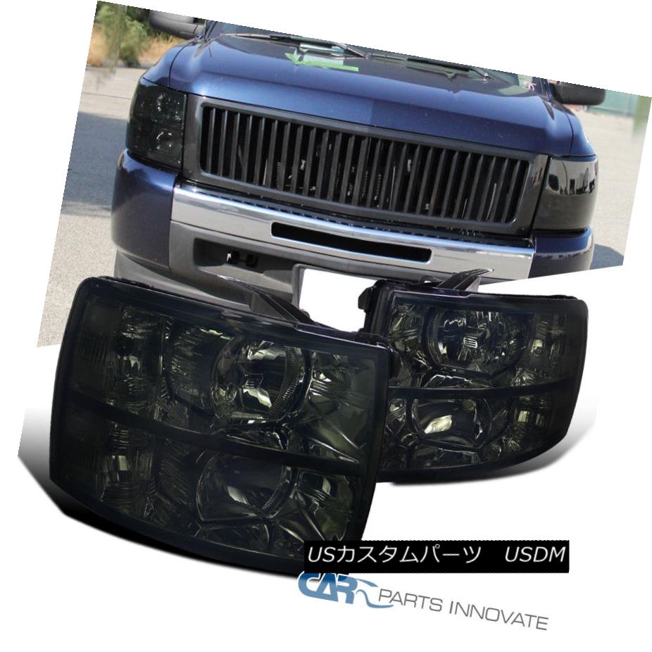 一部予約 ライト ランプ 3500ユーロスタイルの交換ヘッドライト煙 2500 1500 Silverado Chevy 07 14 Smoke Headlights Replacement Style Euro 3500 2500 1500 Silverado Chevy 07 14 ヘッドライト Bet Obec Go Th