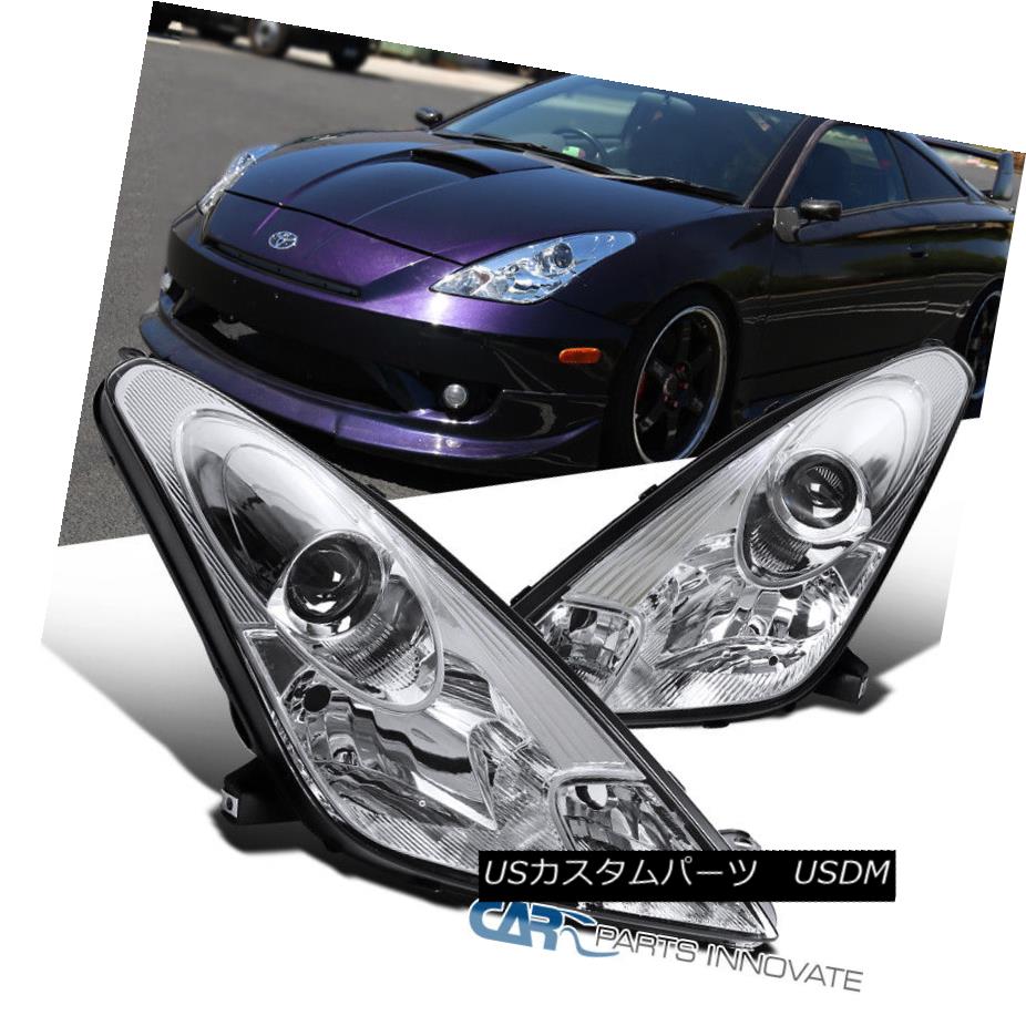 ヘッドライト For 00-05 Toyota Celica Clear Projector Headlights Lamps Replacement Left+Right 00-05用トヨタセリカクリアプロジェクターヘッドライトランプ交換左+右 【並行輸入品】