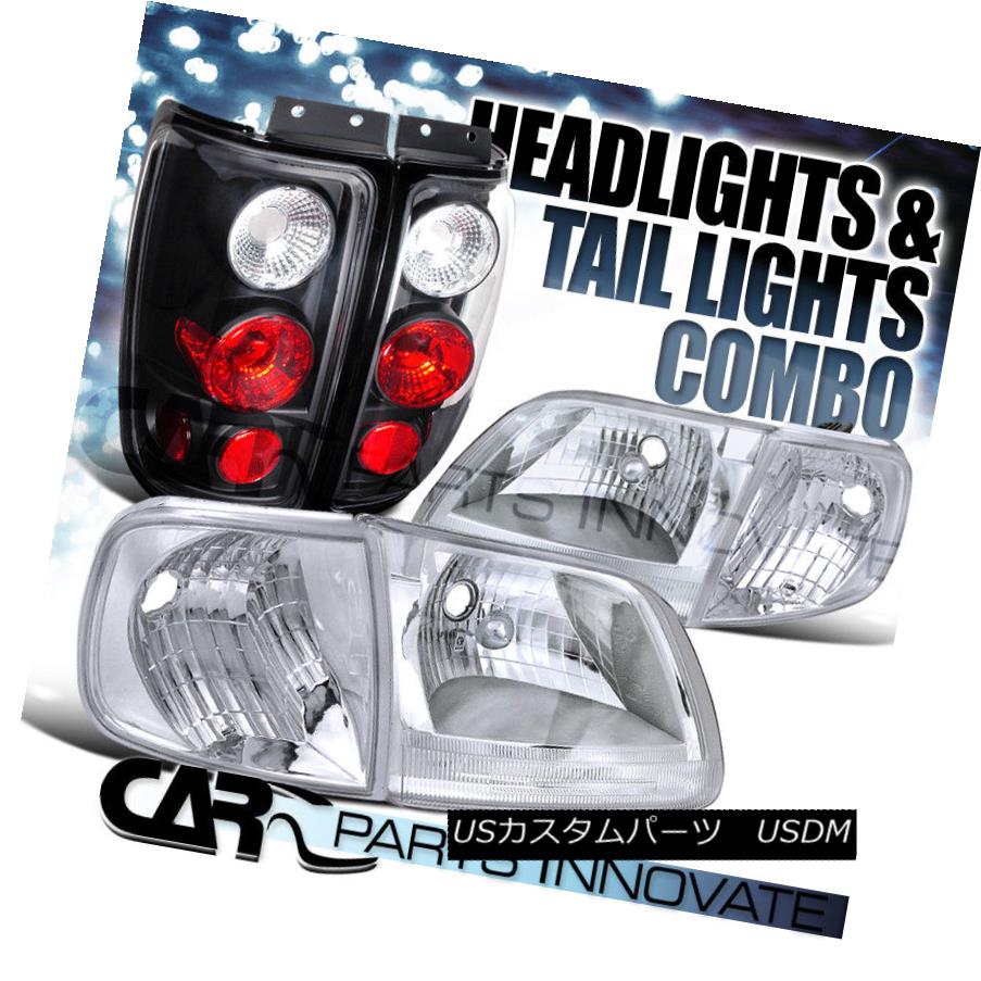ヘッドライト 97-02 Ford Expedition Chrome Clear Headlights+Corner Lamp+Black Tail Light 97-02 Ford Expeditionクロームクリアヘッドライト+ Cor nerランプ+ブラックテールライト 【並行輸入品】 38,396円