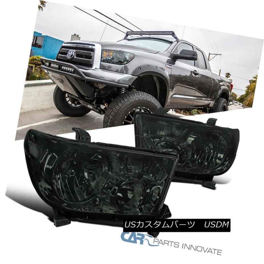 ヘッドライト For 07-13 Toyota Tundra 08-14 Sequoia Replacement Smoke Headlights Head Lamps 07-13トヨタトンドラ08-14セコイア交換用煙ヘッドライトヘッドランプ 【並行輸入品】