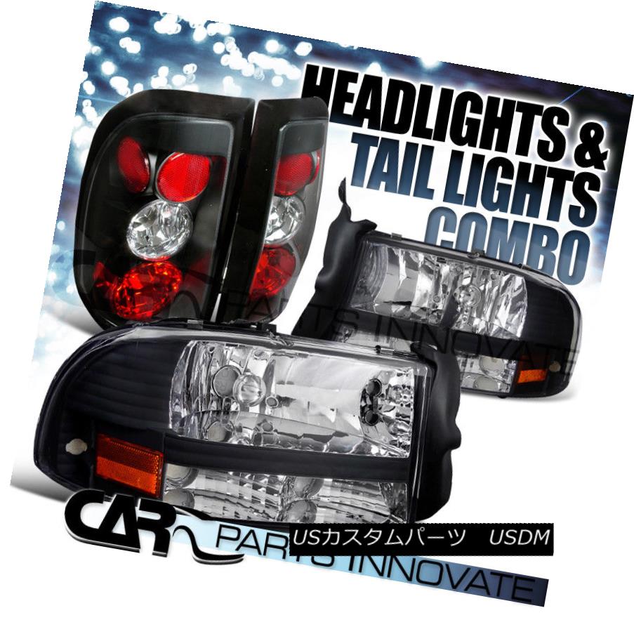 ヘッドライト 1997-2004 Dodge Dakota Black Crystal Headlights+Altezza Tail Lamp 1997-2004ダッジダコタブラッククリスタルヘッドライト+ Alt ezzaテールランプ 【並行輸入品】