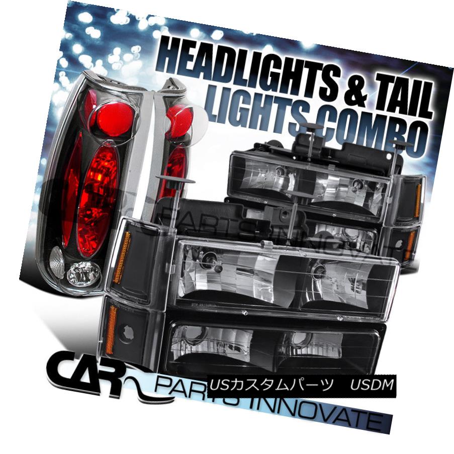ヘッドライト 94-98 GMC C10 1500 Black Headlights+Bumper Corner Lamps+Altezza Tail Lamps 94-98 GMC C10 1500ブラックヘッドライト+ブール /コーナーランプ+ Altezzaテールランプ 【並行輸入品】