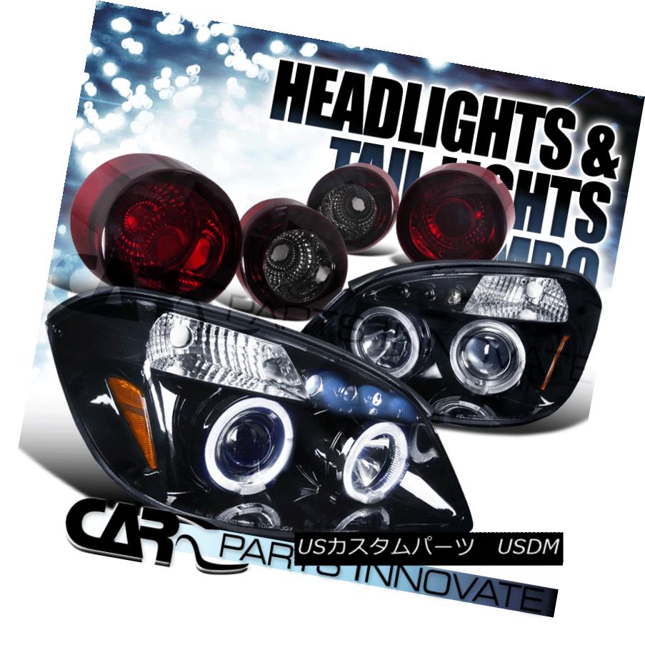 ヘッドライト Glossy Black 05-10 Cobalt 2Dr Halo LED Projector Headlights+Smoke Tail Lamps Glossy Black 05-10 Cobalt 2Dr Halo LEDプロジェクターヘッドライト+ Smo keテールランプ 【並行輸入品】