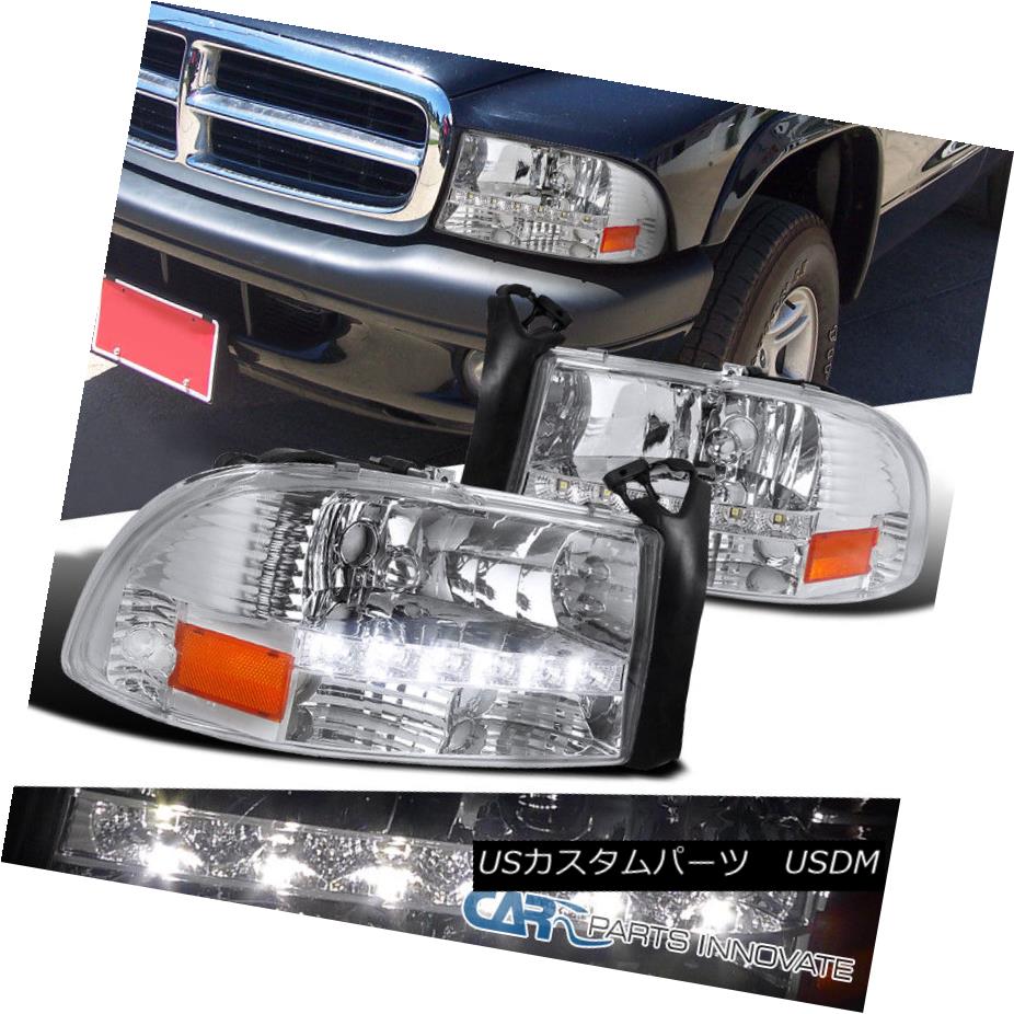 ヘッドライト Dodge 97-04 Dakota 98-03 Durango Pickup Clear SMD LED Daytime DRL Headlights ドッジ97-04ダコタ98-03デュランゴピックアップクリアSMD LEDデイタイムDRLヘッドライト 【並行輸入品】