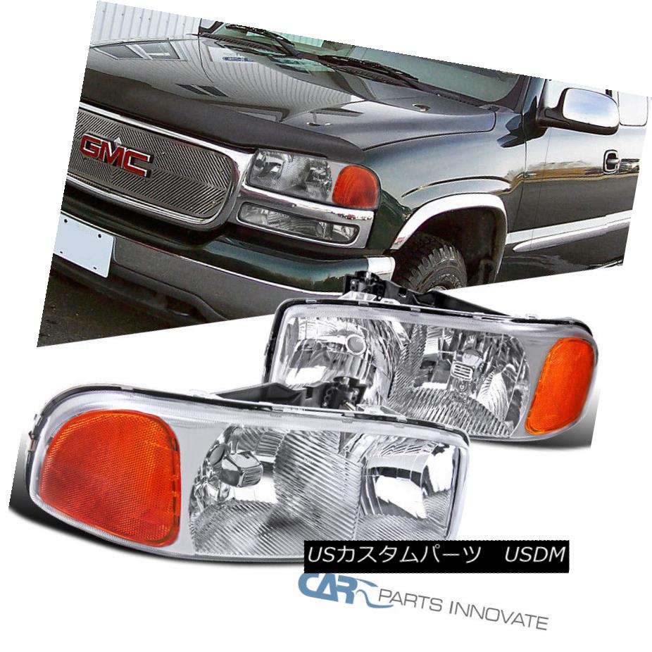 値段が激安 ライト ランプ 99 06 Pair Lamps Headlights Clear Chrome Pickup Xl Denali Yukon 01 06 Sierra Gmc 99 06 ヘッドライト Gmc 01 06ユーコンデナリxlピックアップクロームクリアヘッドライトランプペア Sierra
