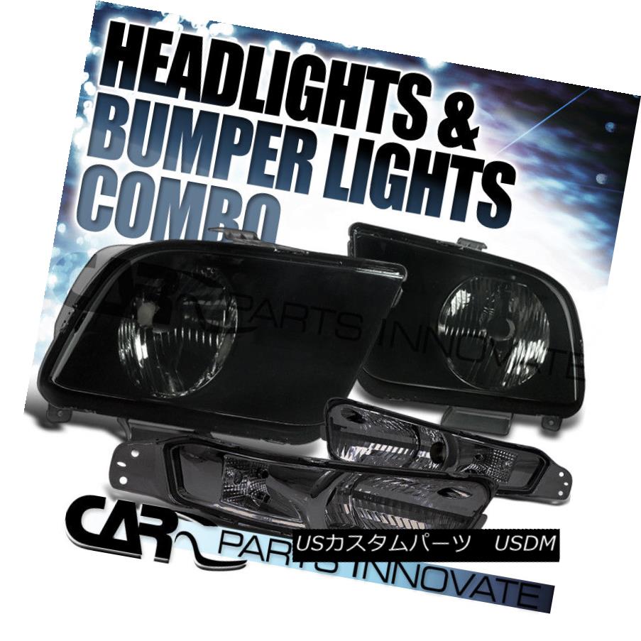 ヘッドライト 2005-2009 Ford Mustang GT Smoke Headlights+Bumper Signal Lamp 2005-2009 Ford Mustang GTスモークヘッドライト+ Bum 【並行輸入品】