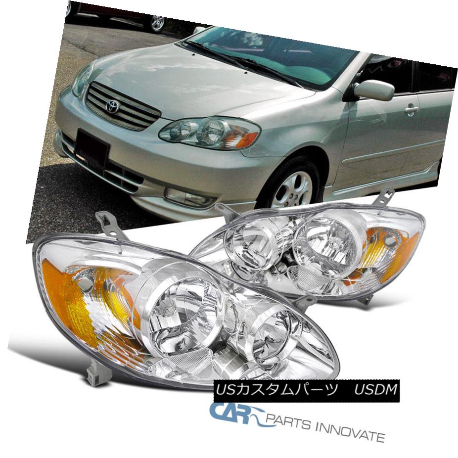 ヘッドライト For 03-08 Corolla Replacement Clear Lens Head Lights Corner Signal Lamps+Amber 03-08 Corolla交換用クリアレンズヘッドライトコーナー信号ランプ+アンバー 【並行輸入品】 34,249円