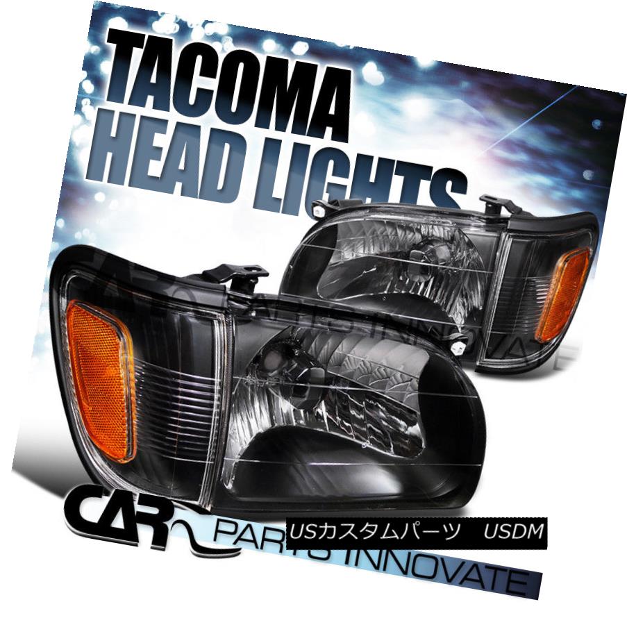 ライト ランプ 人気新品入荷 Tacoma Toyota 01 04 For ヘッドライト Jdm 01 04用トヨタタコマjdmブラックヘッドライトコーナーターニングシグナルランプペア Pair Lamps Signal Turning Corner Headlights Black Www Mirplastics Com