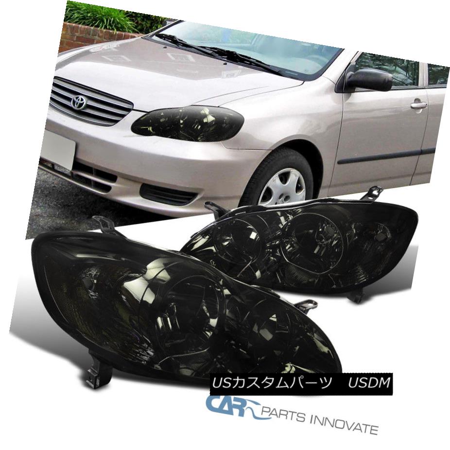 ヘッドライト For 03-08 Toyota Corolla JDM Replacement Smoke Lens Head Lights Driving Lamps 03-08トヨタカローラJDM交換用スモークレンズヘッドライトランニングランプ 【並行輸入品】 32,175円