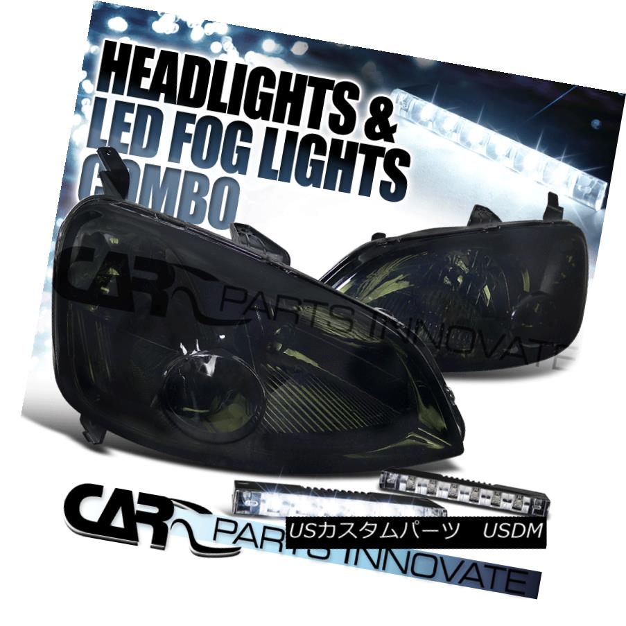 数量限定セール ライト・ランプ-/ ホンダ用01-03シビック2 Lights Fog Bumper Headlights+6-LED Tint  Smoke Chrome 2/4Dr Civic 01-03 Honda For ヘッドライト 4Drクロームスモークティントヘッドライト+  EDバンパーフォグライト 6-L - fapet.unsrat.ac.id