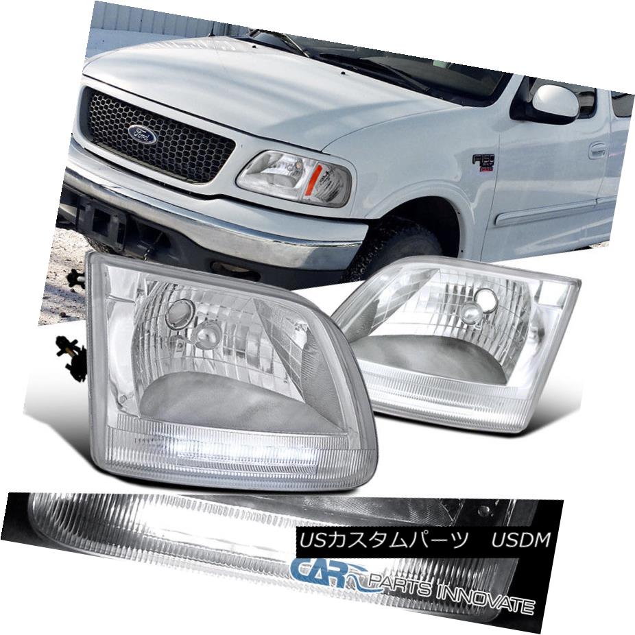 ヘッドライト 97 02 Ford F150 Expedition Replacement Clear Headlights Head Lamps W Led Drl 97 02 Ford F150遠征交換クリアヘッドライトヘッドランプ Led Drl付き Abonkala Com