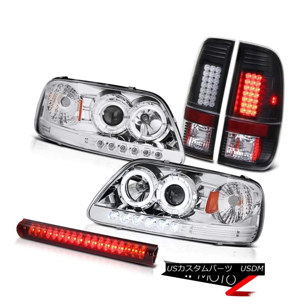 ヘッドライト DRL Halo Headlight Black LED Taillights 3rd Brake Lamp Red 1997 1998 F150 Lariat DRL HaloヘッドライトブラックLEDテールライト第3ブレーキランプRed 1997 1998 F150 Lariat 【並行輸入品】