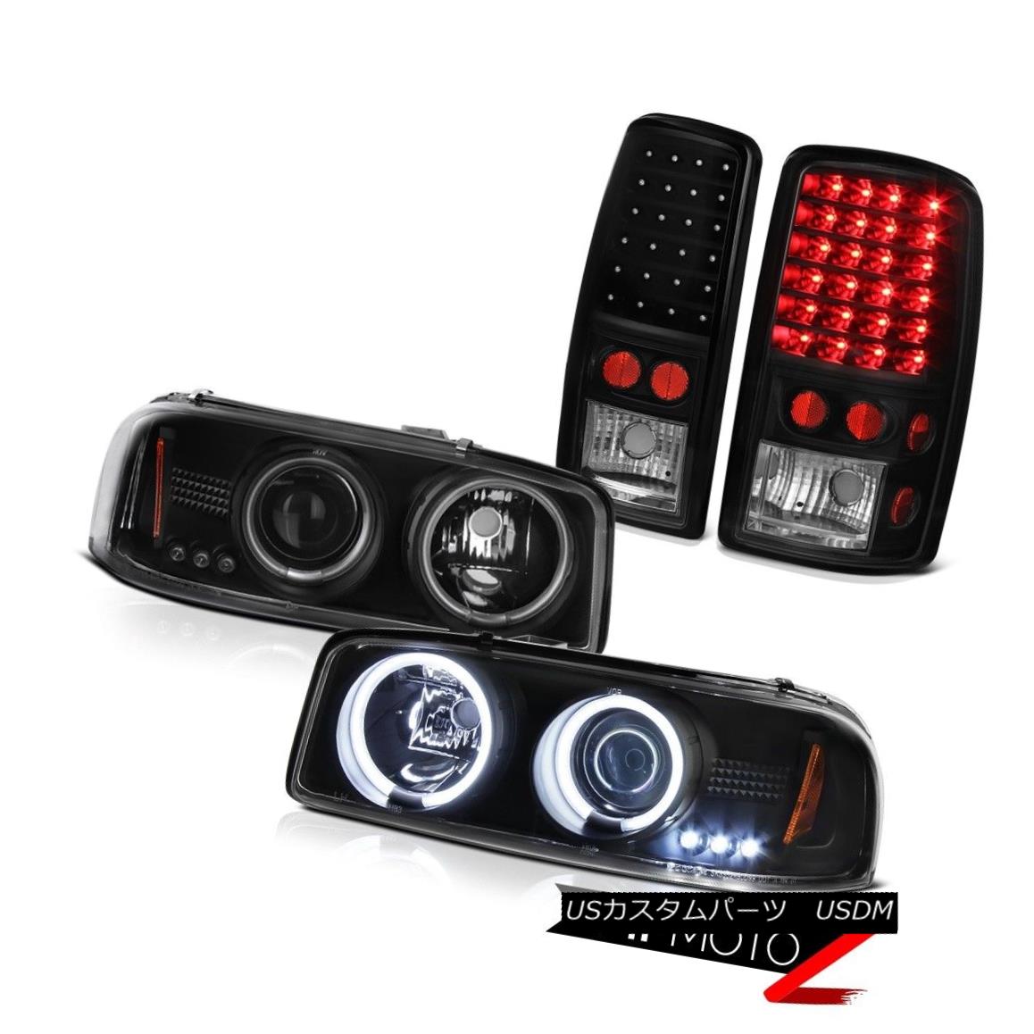 ヘッドライト NEW GMC Denali CCFL HALO Angel Eye Headlight Matte Black Tail Lights 00-06 Yukon NEW GMCデナリCCFLハローエンジェルアイヘッドライトマットブラックテールライト00-06ユーコン 【並行輸入品】