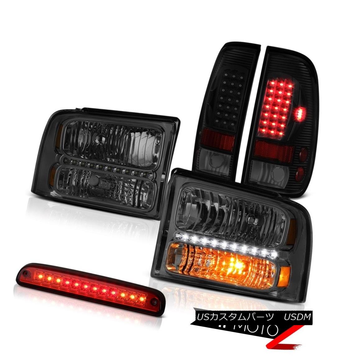 ヘッドライト 05-07 F250 Xl Titanium Smoke Headlamps Tail Lamps Red Clear 3RD Brake Lamp SMD 05-07 F250 X1チタン煙ヘッドランプテールランプレッドクリア3RDブレーキランプSMD 【並行輸入品】