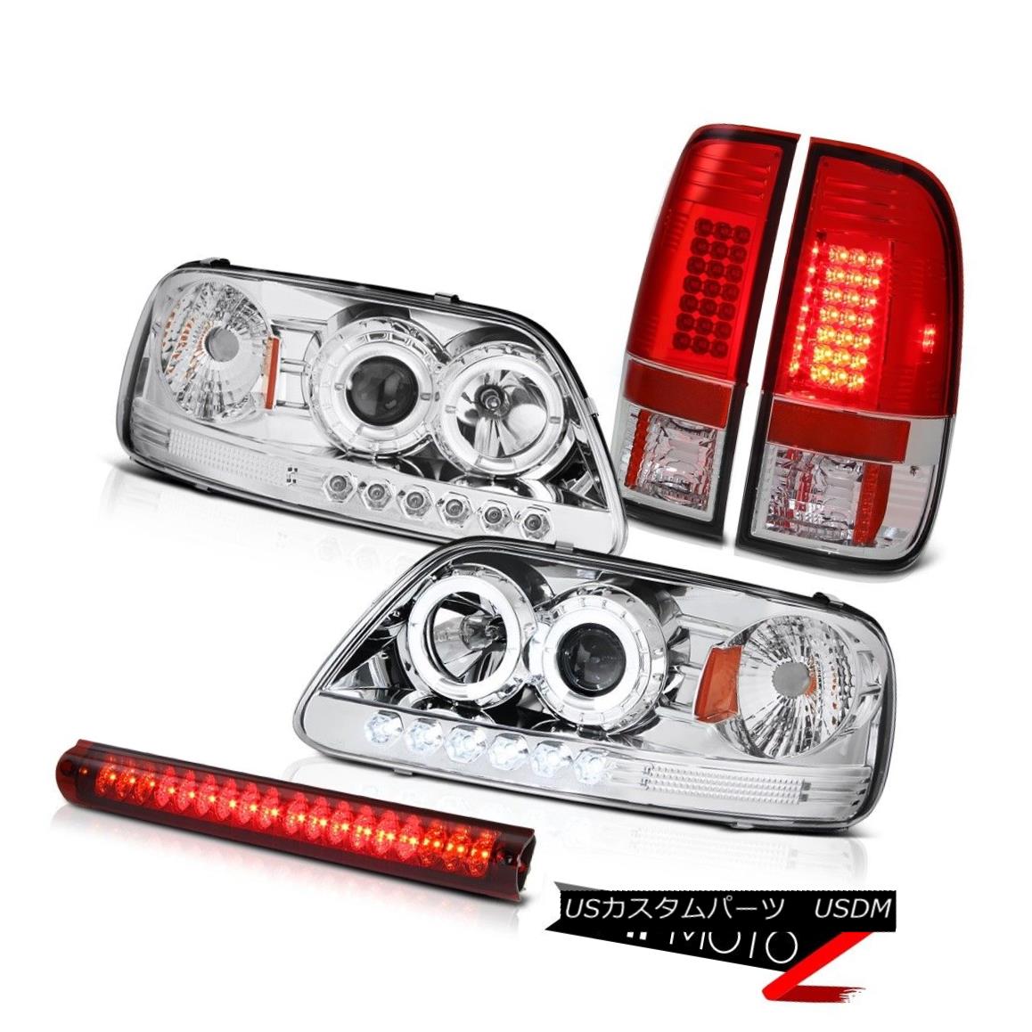 ヘッドライト Chrome Halo LED Headlight 2001 2002 03 F150 Bulb Tail Light Red Third Brake Lamp クロームハローLEDヘッドライト2001 2002 03 F150バルブテールライトレッド第3ブレーキランプ 【並行輸入品】