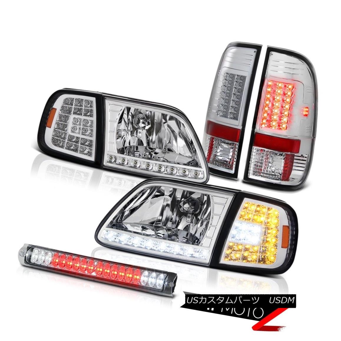 ヘッドライト 97-03 F150 King Ranch LED Signal Headlights Brake Tail Lights High Stop Chrome 97-03 F150キングランチLEDシグナルヘッドライトブレーキテールライトハイストップクローム 【並行輸入品】