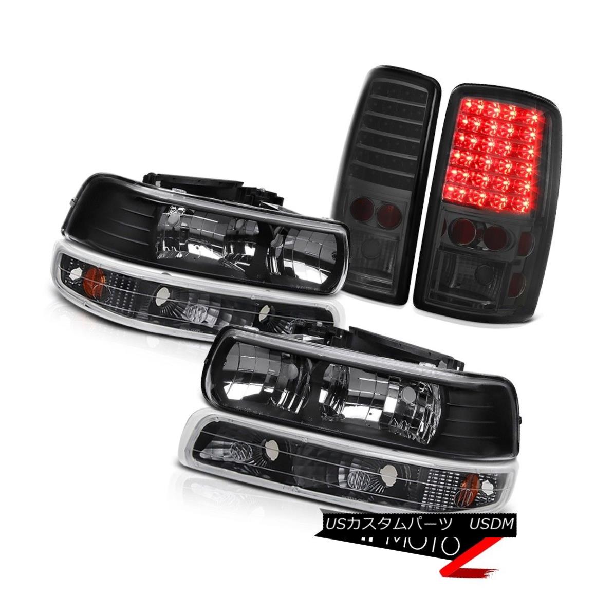 ヘッドライト 01-06 Chevy Tahoe Z71 Pair Black Headlights Bumper Signal Smoke LED Tail Lights 01-06 Chevy Tahoe Z71ペアブラックヘッドライトバンパーシグナルスモークLEDテールライト 【並行輸入品】