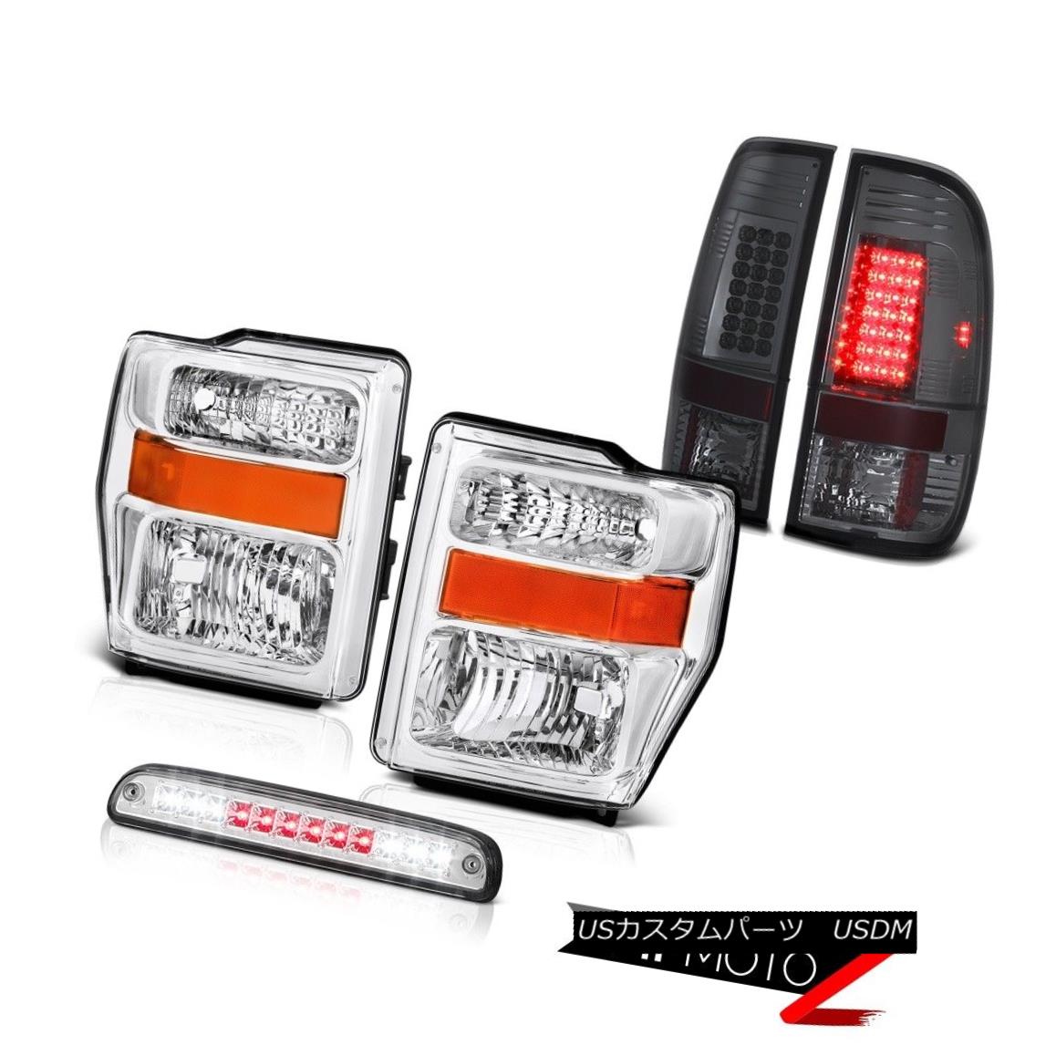 ヘッドライト Pair Chrome Headlight High Brake Cargo LED Smoke Lamp 08-10 F350 Harley Davidson ペアクロームヘッドライト高ブレーキ貨物LED煙ランプ08-10 F350ハーレーダビッドソン 【並行輸入品】