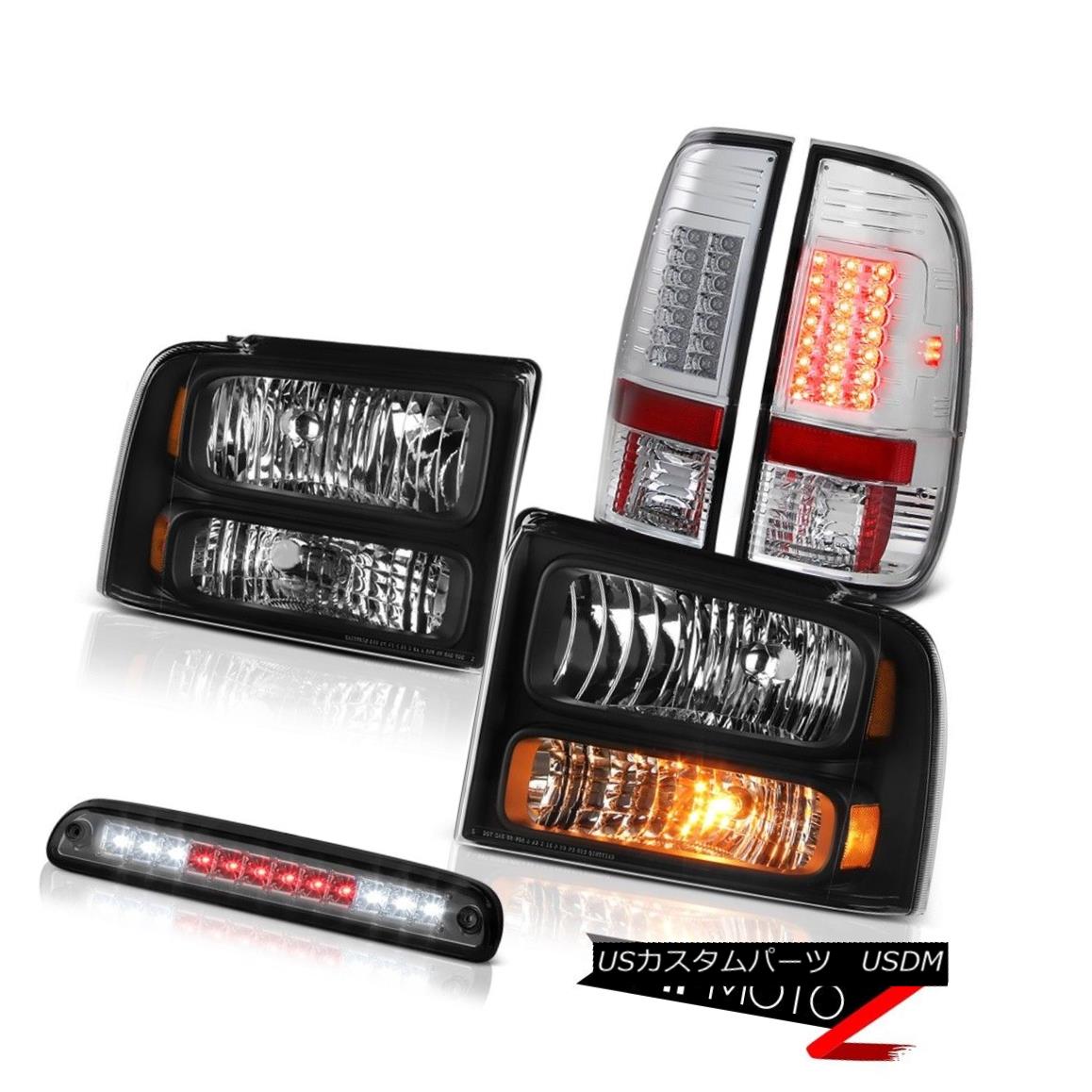ヘッドライト 05 06 07 F450 F550 Beast Black Headlights Clear LED Tail Lights High Brake Cargo 05 06 07 F450 F550ビーストブラックヘッドライトクリアLEDテールライトハイブレーキカーゴ 【並行輸入品】