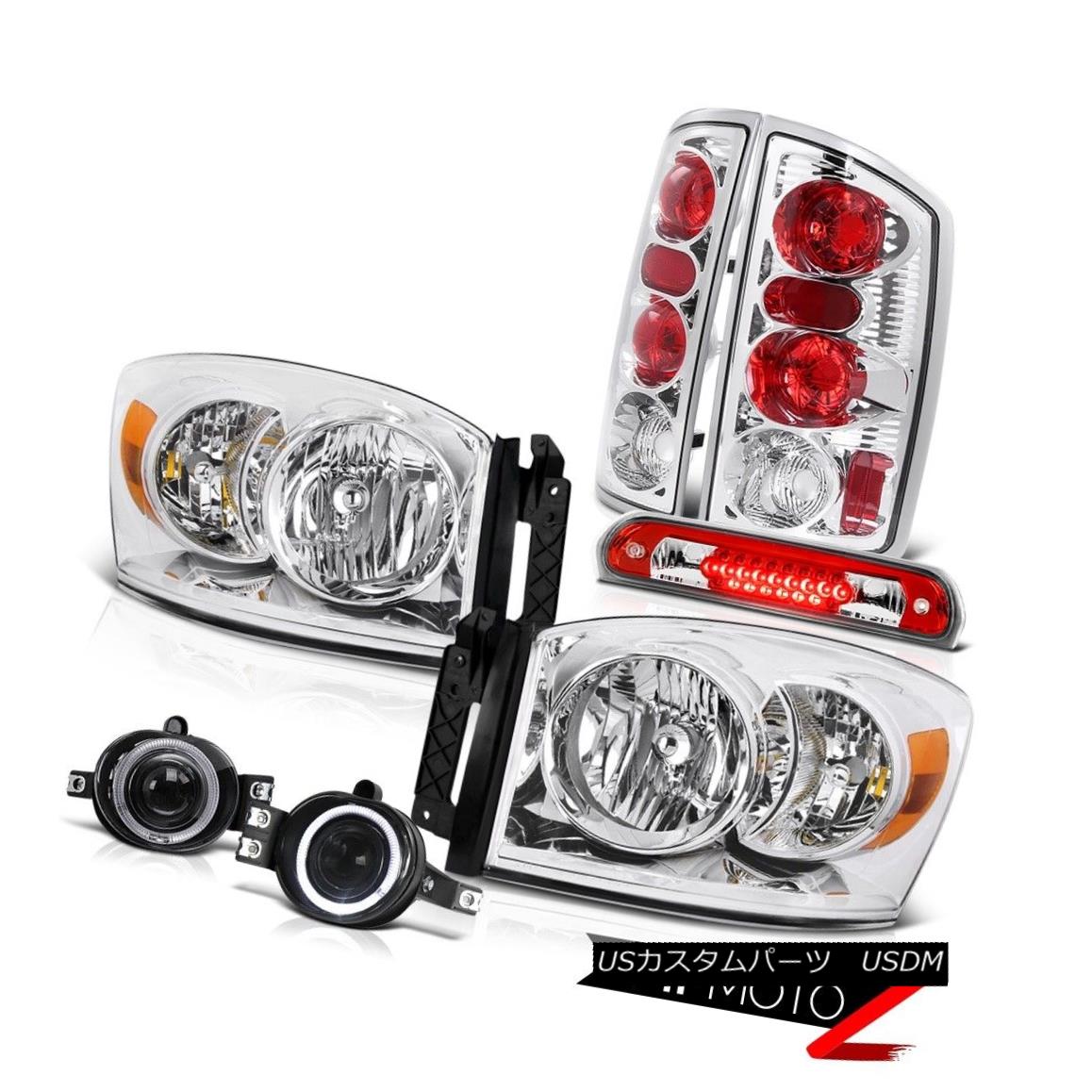 ヘッドライト Headlight Rear Signal Tail Light Euro Fog 3rd Brake Red LED 06 Ram TurboDiesel ヘッドライトリアシグナルテールライトユーロフォグ3rdブレーキ赤LED 06ラムターボディーゼル 【並行輸入品】