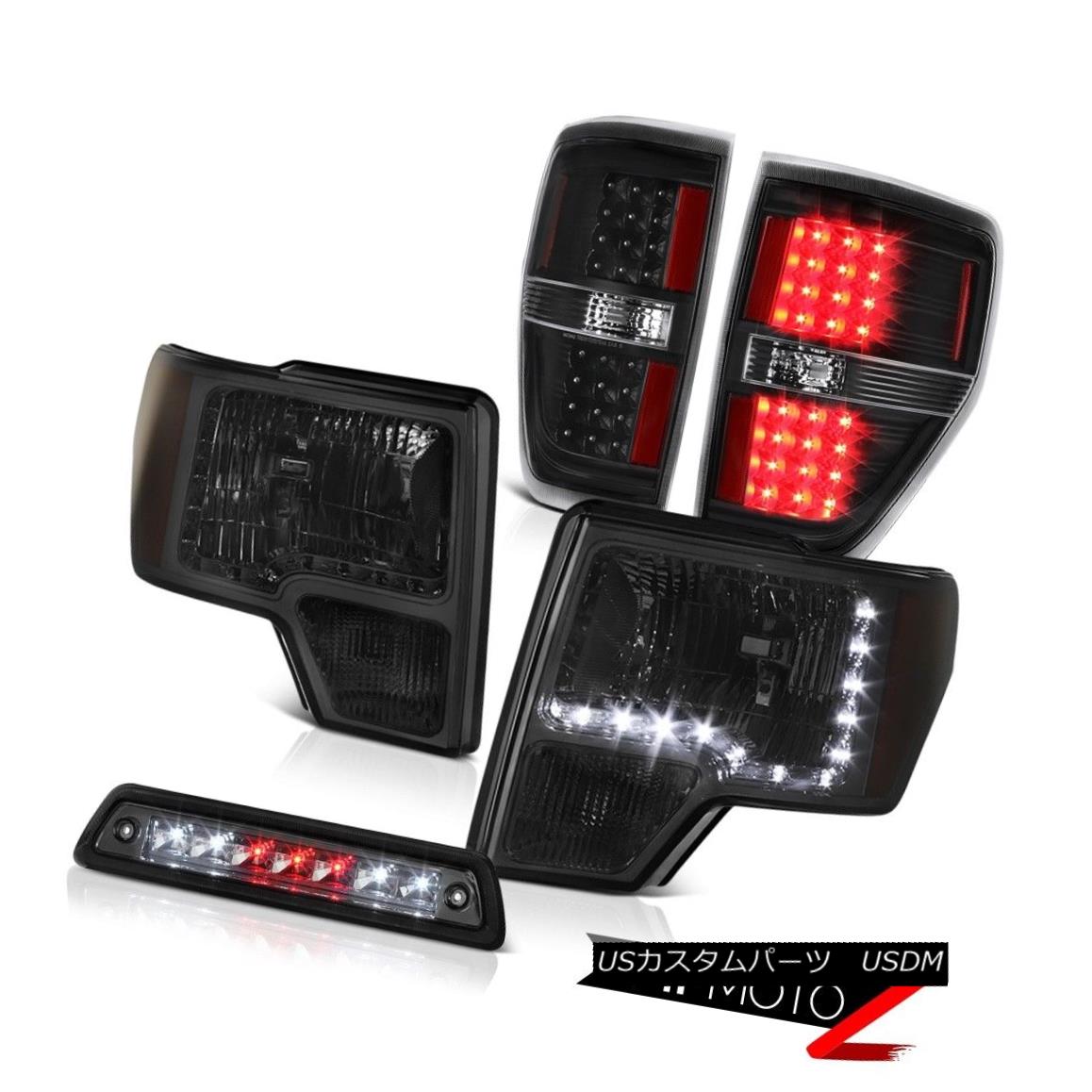 ヘッドライト 2009-2014 FORD 150 XLT Smokey roof brake light rear lights headlamps led DRL SMD 2009-2014フォード150 XLTスモーキー屋根ブレーキライトライトヘッドランプled DRL SMD 【並行輸入品】