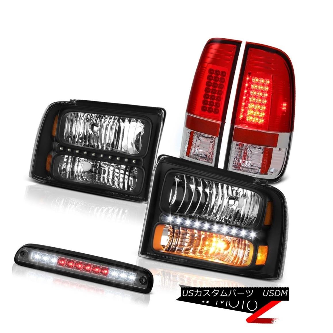ヘッドライト 2005 2006 2007 F350 XLT Clear/Black Headlights LED Tail Lights High Stop Smoke 2005年2006年2007年F350 XLTクリア/ブラックヘッドライトLEDテールライトハイストップスモーク 【並行輸入品】