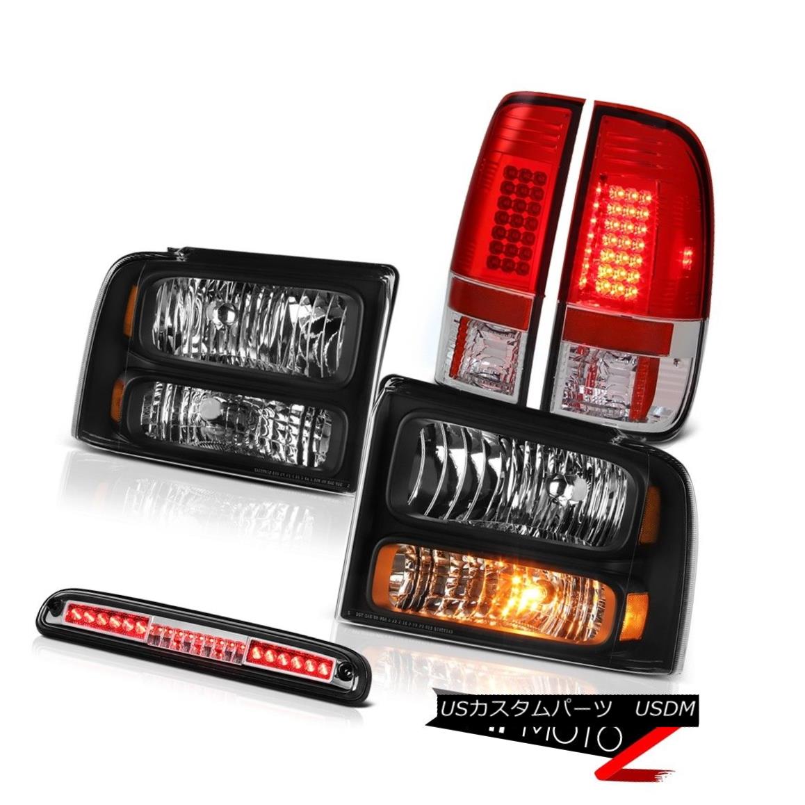 ヘッドライト 2005 2006 2007 F250 Outlaw Pair Black Headlamps Chrome Tail Lamps Roof Stop LED 2005 2006 2007 F250アウトローペアブラックヘッドランプクロームテールランプルーフストップLED 【並行輸入品】