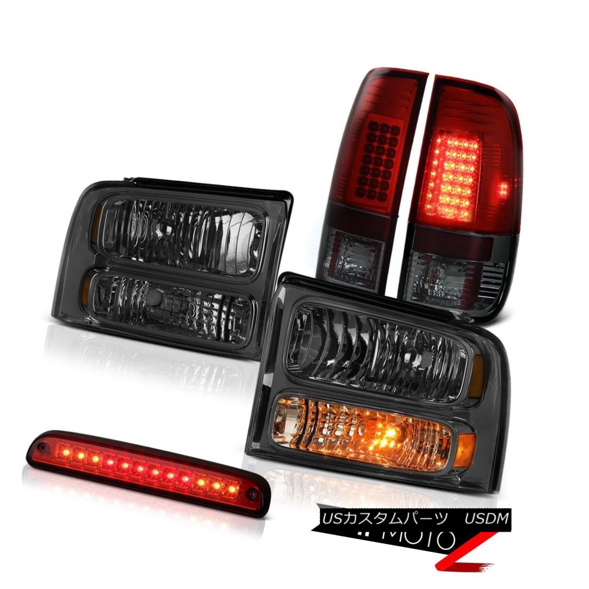 ヘッドライト 05-07 Ford F550 Smoke Headlights LEFT RIGHT LED Bulbs Brake Tail Lights Red 3rd 05-07 Ford F550スモークヘッドライトLEFT RIGHT LED電球ブレーキテールライトレッド3rd 【並行輸入品】
