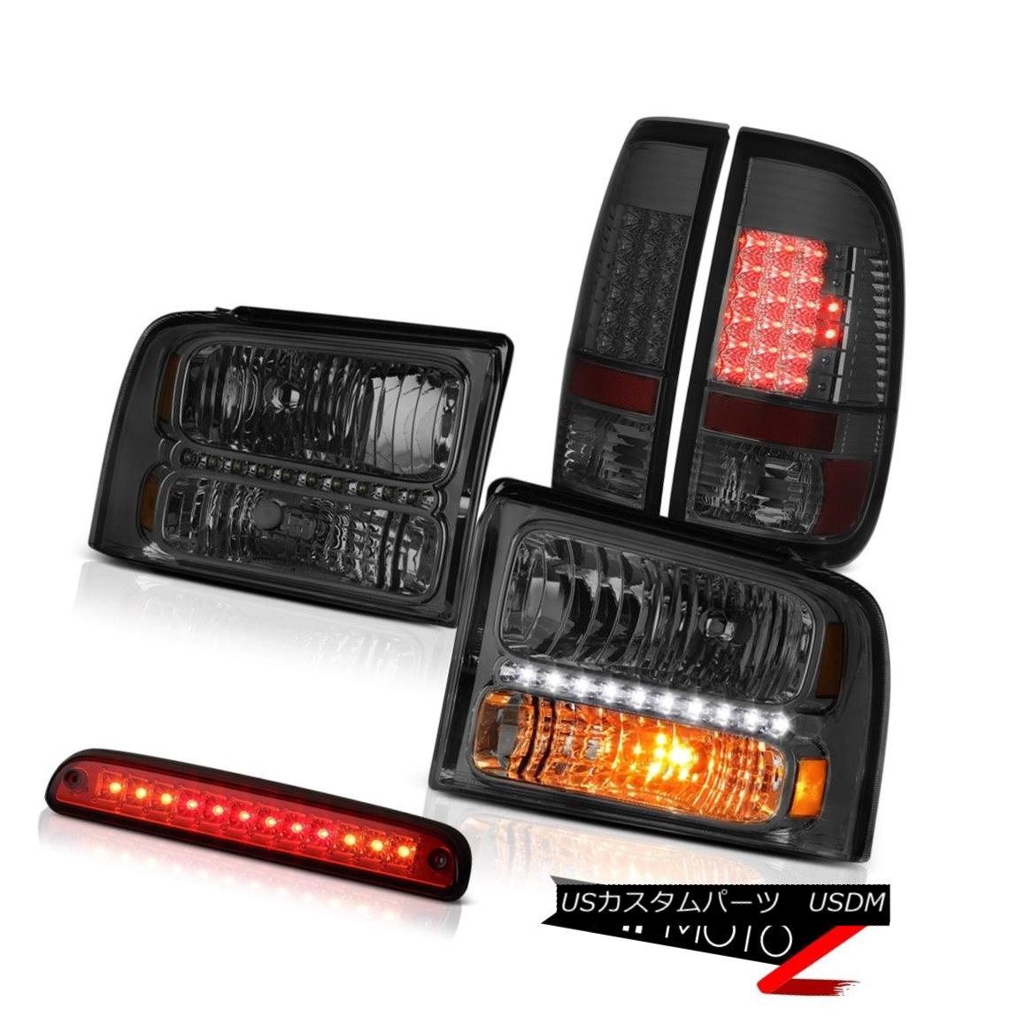 ヘッドライト 2005 2006 2007 F250 Highline Crystal Tinted Headlights LED Brake Lights Roof Red 2005年2006年2007年F250ハイライトクリスタルティントヘッドライトLEDブレーキライトルーフレッド 【並行輸入品】