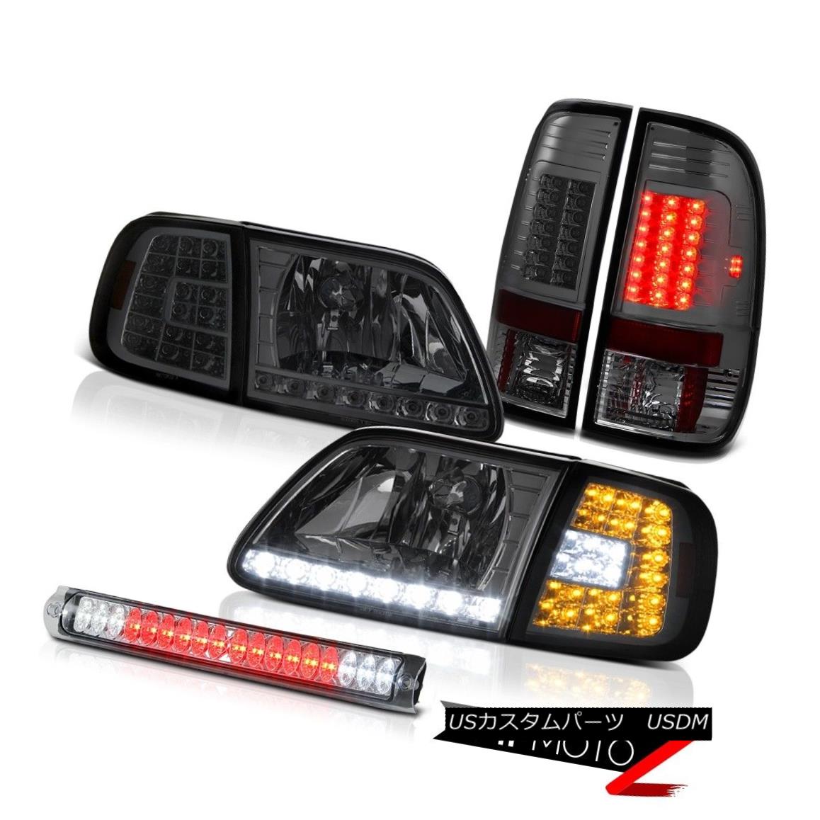 ヘッドライト 97-03 F150 4.6L Corner SMD DRL Headlight Smoke SMD Taillamps Roof Stop LED Clear 97-03 F150 4.6LコーナーSMD DRLヘッドライトスモークSMDタイルランプルーフストップLEDクリア 【並行輸入品】