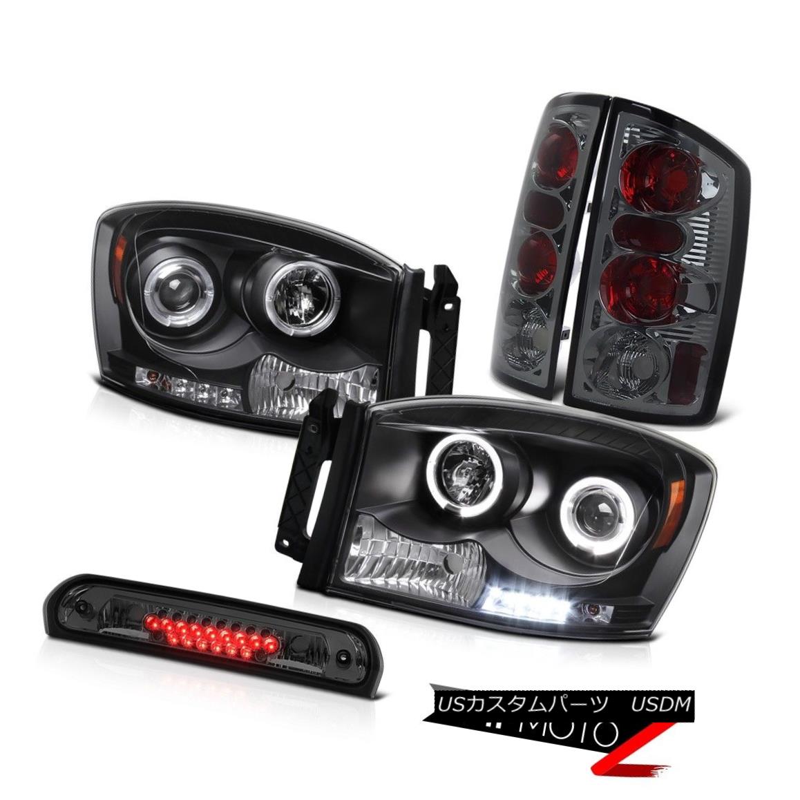 ヘッドライト 2006 Dodge Ram V6 Twin Halo LED Headlamps L+R Rear Lights Smoke Tinted 3rd Brake 2006 Dodge Ram V6ツインHalo LEDヘッドランプL + RリアライトSmoke Tinted 3rdブレーキ 【並行輸入品】 57,899円