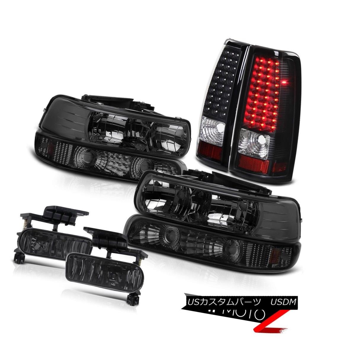 ヘッドライト 1999-2002 Chevy Silverado SMOKE 6PC Headlights+Bumpers+Foglights+LED Tail Lights 1999-2002 Chevy Silverado SMOKE 6PCヘッドライト+バーン pers +フォグライト + LEDテールライト 【並行輸入品】