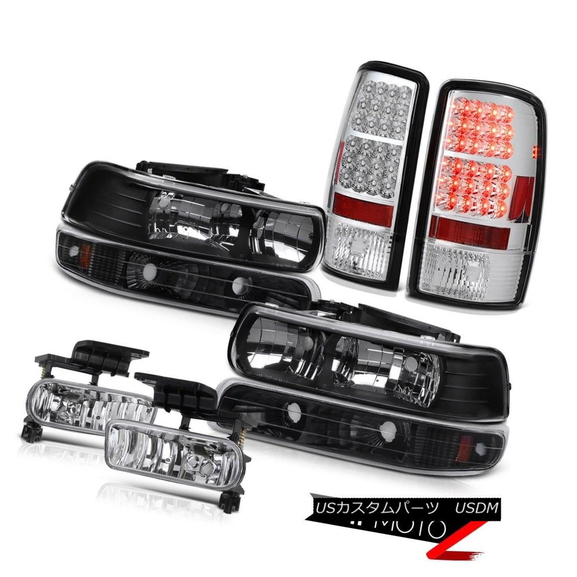 ヘッドライト Black Headlight Onyx Bumper LED Tail Lights Foglamp 02 03 04 05 06 Suburban 5.7L ブラックヘッドライトオニキスバンパーLEDテールライトフォグライト02 03 04 05 06郊外5.7L 【並行輸入品】