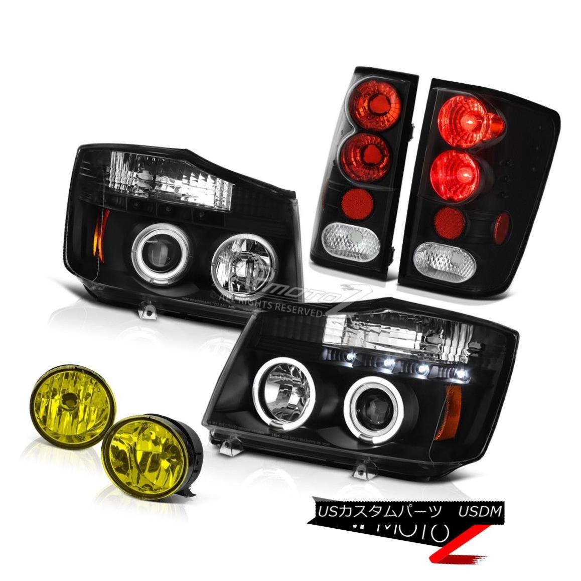 ヘッドライト For 2004-2015 Titan S L.E.D DRL Halo Projector Headlight Tail Light Driving Fog 2004年?2015年タイタンS L.E.D DRLハロープロジェクターヘッドライトテールライトドライビングフォグ 【並行輸入品】