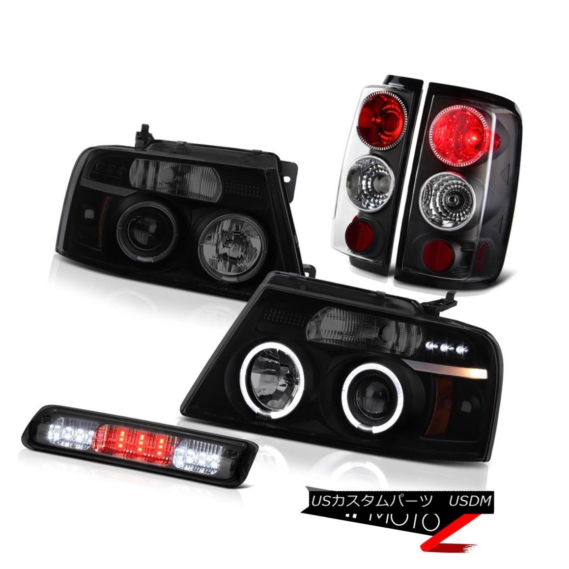 ヘッドライト 04-08 Ford F150 FX4 Roof Cargo Light Darkest Smoke Headlamps Tail Brake Lights 04-08 Ford F150 FX4ルーフカーゴライトダークスモークスモークヘッドランプテールブレーキライト 【並行輸入品】