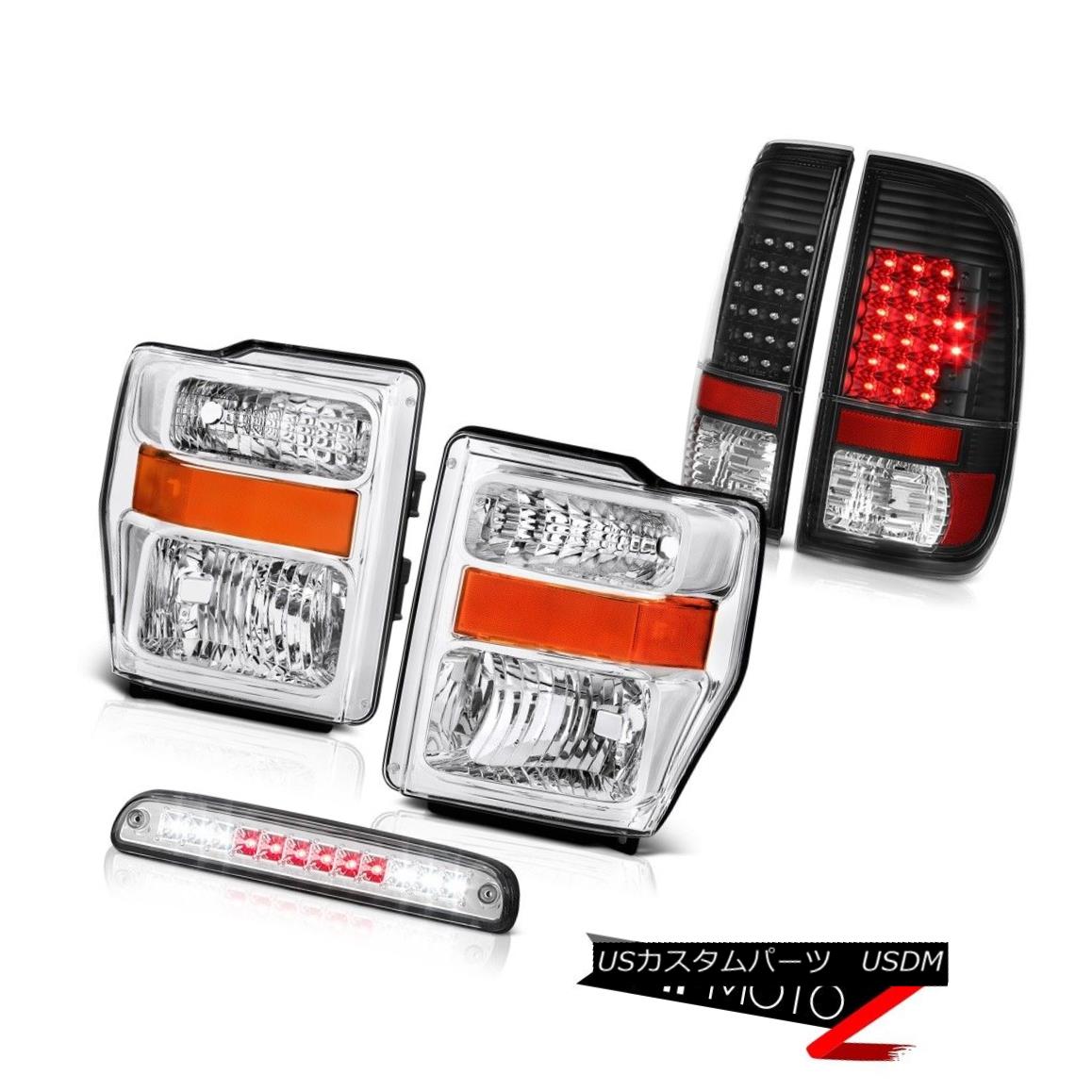 ヘッドライト 2008 2009 2010 F250 FX4 Clear Headlights Black Brake LED Tail Lights Roof Stop 2008 2009 2010 F250 FX4クリアヘッドライトブラックブレーキLEDテールライトルーフストップ 【並行輸入品】