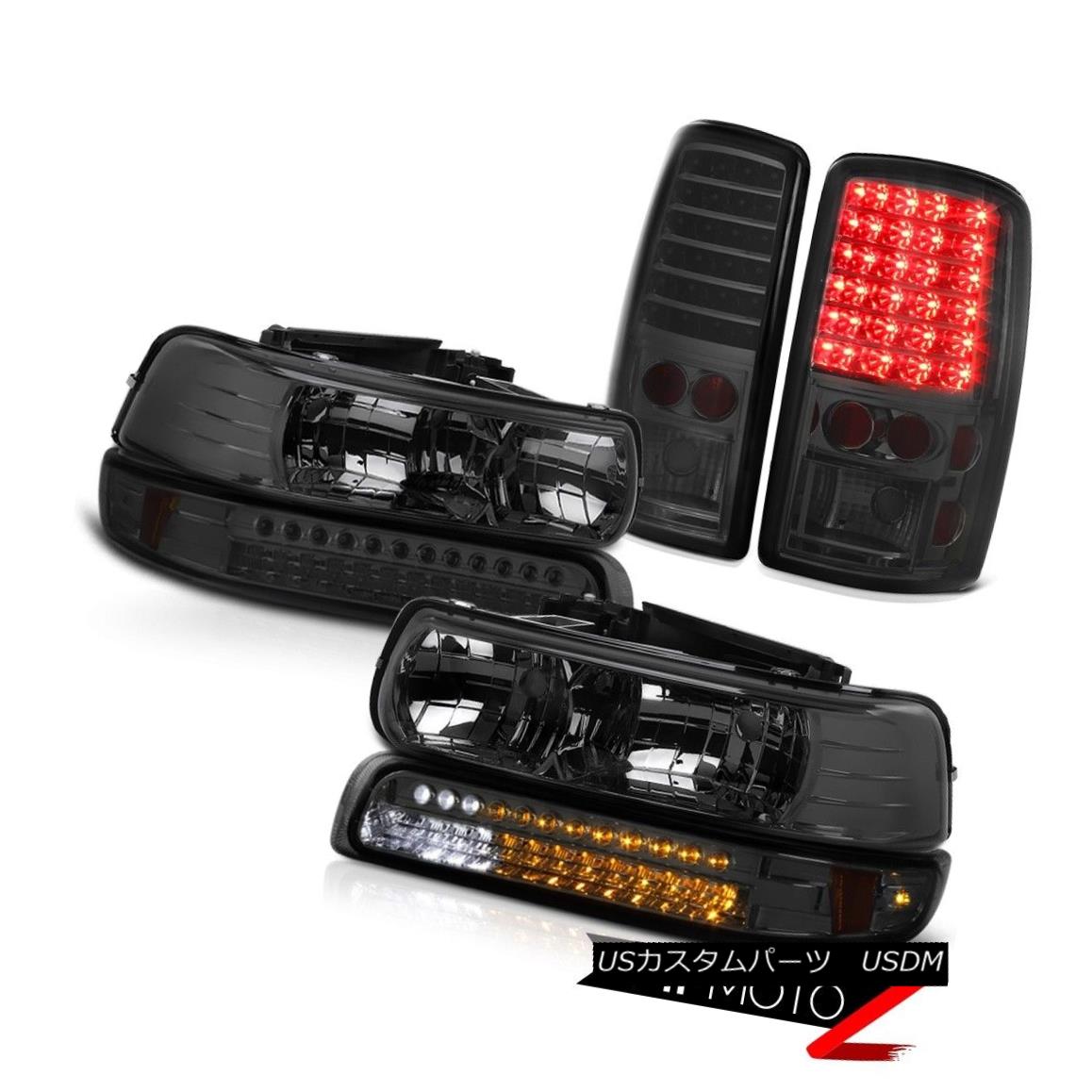 ヘッドライト 00 01 02 03 04 05 06 Chevy Suburban PAIR Smoke Headlights LED Turn Tail Lights 00 01 02 03 04 05 06シボレー郊外PAIRスモークヘッドライトLEDターンテールライト 【並行輸入品】