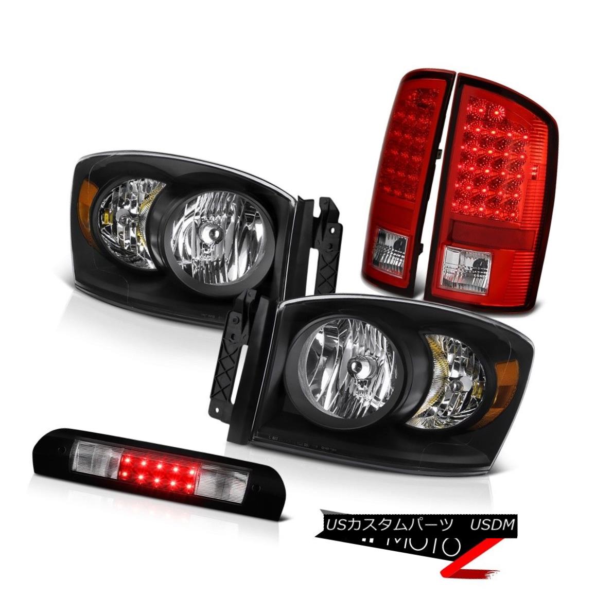 ヘッドライト 2006 Dodge Ram 1500 Black Replacement Headlamps LED Tail Lights High Stop Cargo 2006ダッジラム1500ブラック交換ヘッドランプLEDテールライトハイストップカーゴ 【並行輸入品】