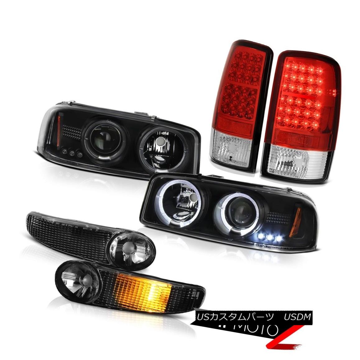 ヘッドライト Black LED SMD DRL Headlamps Parking Signal Bumper Tail Lights Chrome 00-06 Yukon ブラックLED SMD DRLヘッドランプパーキング信号バンパーテールライトクローム00-06ユーコン 【並行輸入品】