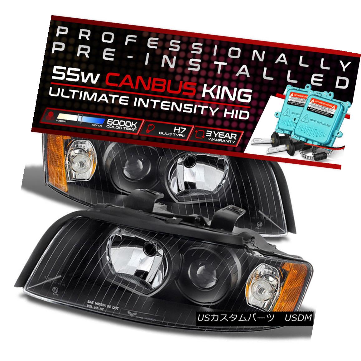 ヘッドライト !55W HID Built-In! 02-05 Audi A4 S4 Black Replacement Headlight Lamp Assembly ！55W HID内蔵！ 02-05 Audi A4 S4交換用ヘッドライトランプアセンブリ 【並行輸入品】