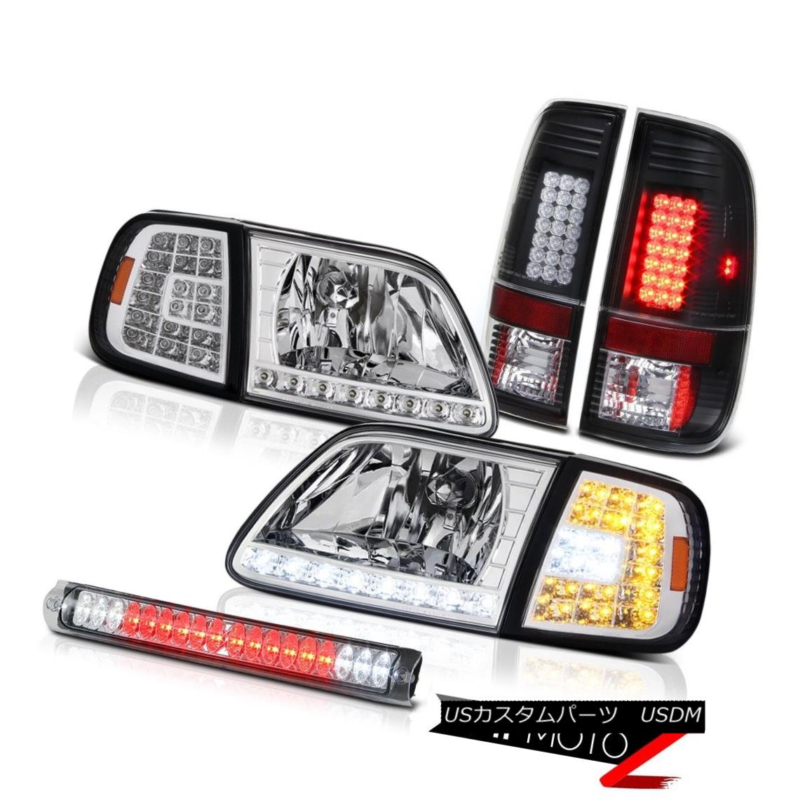 ヘッドライト 97-03 F150 King Ranch Headlight DRL Corner LED Black Tail Light Roof Stop Clear 97-03 F150キングランチヘッドライトDRLコーナーLEDブラックテールライトルーフストップクリア 【並行輸入品】