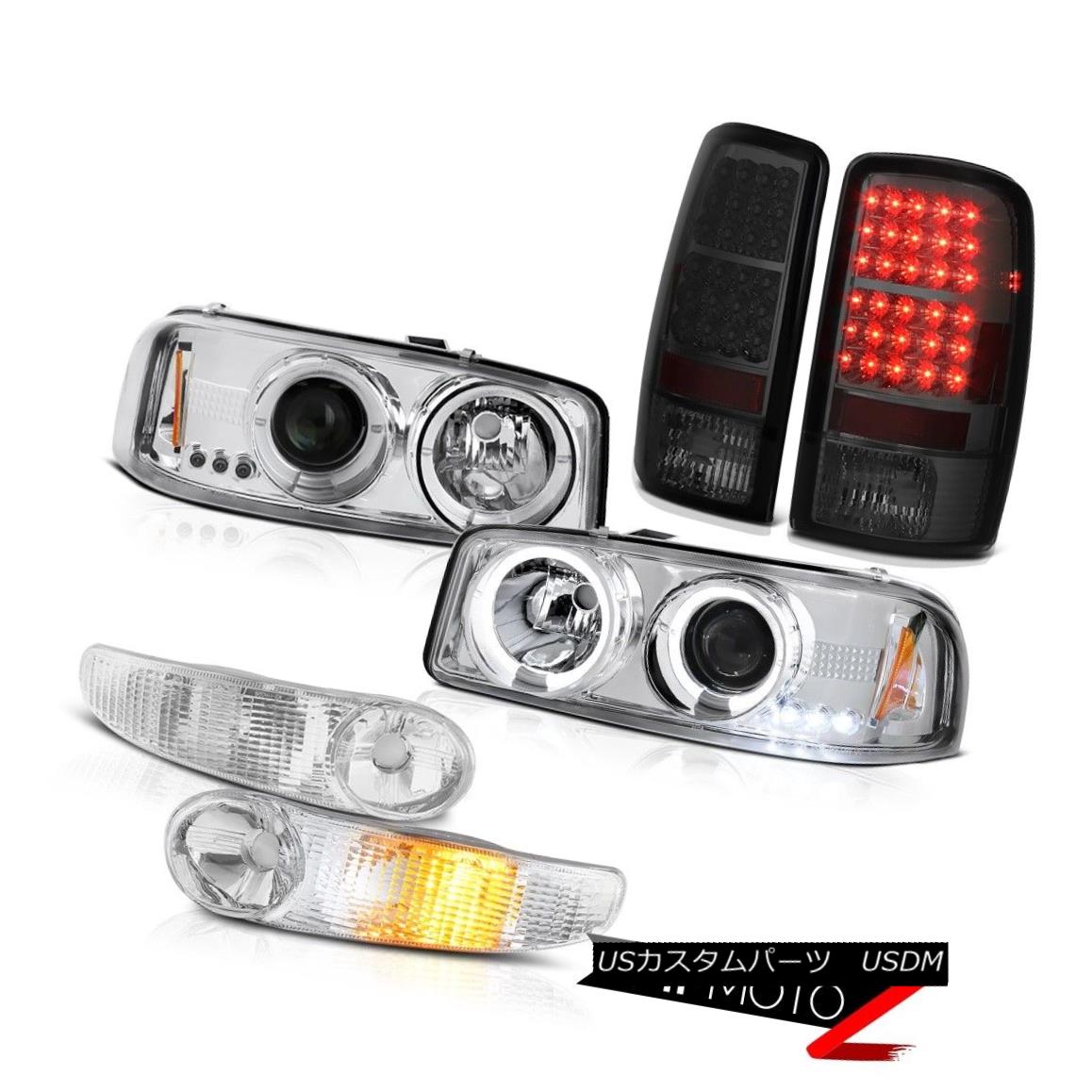 ヘッドライト Halo LED Headlights Headlamps Euro Signal Smoke Tail Lights 00-06 Yukon GMT800 Halo LEDヘッドライトヘッドランプユーロ信号煙テールライト00-06ユーコンGMT800 【並行輸入品】