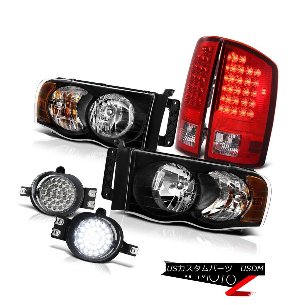 ヘッドライト 2002-05|Dodge Ram|BLK HeadLight CHROME RED LED TAIL LIGHT CHROME LED FOG LIGHT 2002-05 | Dodge Ram | BLKヘッドライトクロームレッドLEDテールライトクロームLED FOGライト 【並行輸入品】