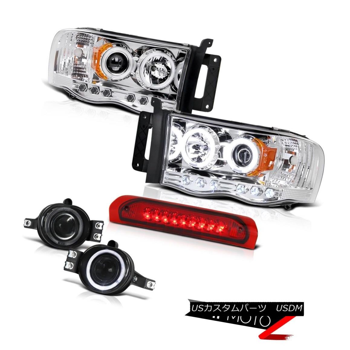 ヘッドライト Dodge 02-05 RAM >^CCFL^< HaLo Projector Headlight+3rd Brake+Black LED Tail Light ドッジ02-05 RAM＆gt; ^ CCFL ^＆lt; ハロプロジェクターヘッドライト+第3ブレーキ+ブラックLEDテールライト 【並行輸入品】
