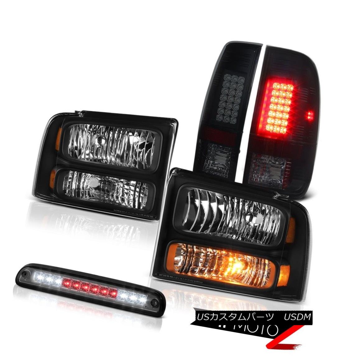 ヘッドライト 2005-2007 F350 6.8L Matte Black Headlights Sinister LED Tail Lights Roof Brake 2005-2007 F350 6.8Lマットブラックヘッドライト不快なLEDテールライトルーフブレーキ 【並行輸入品】