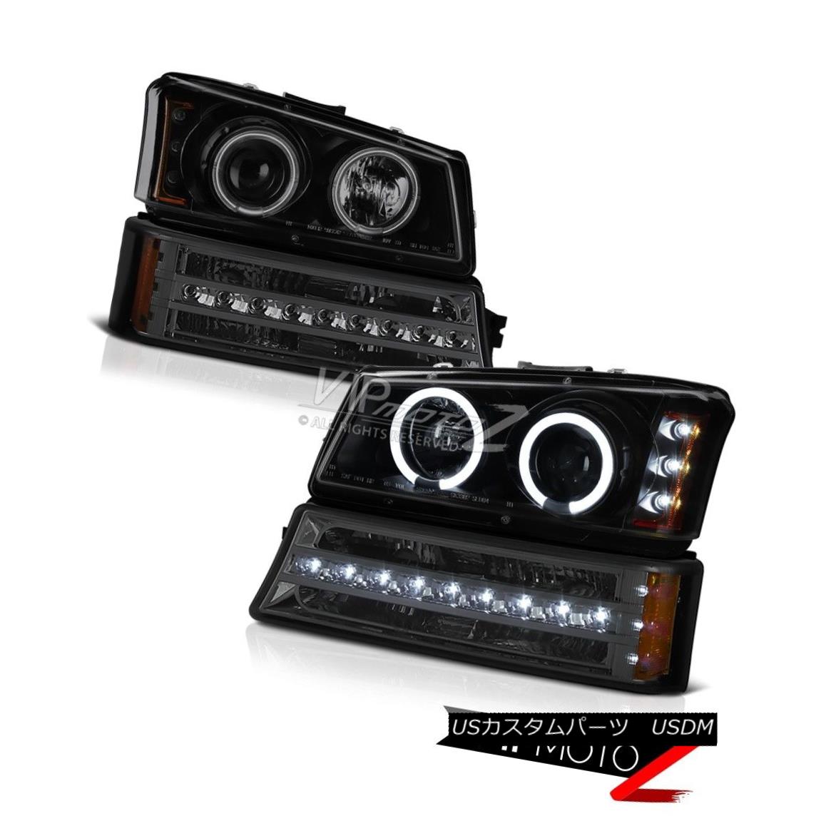 ヘッドライト 03 04 05 06 Silverado 1500 Smokey parking light dark tinted projector headlights 03 04 05 06シルバラード1500スモーキーパーキングライトダークテントプロジェクターヘッドライト 【並行輸入品】