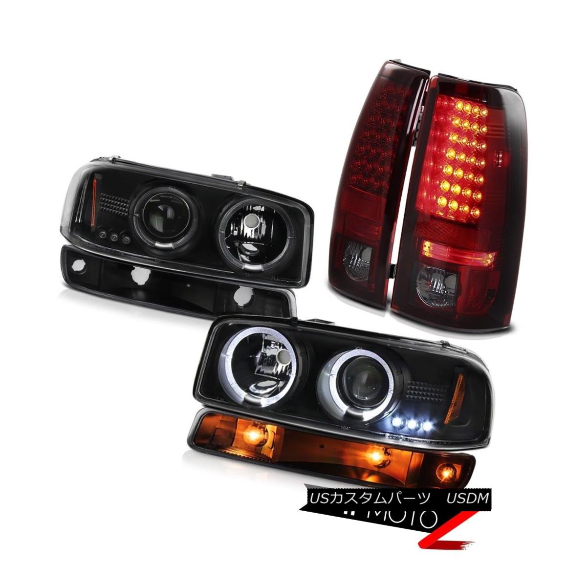 ヘッドライト 99-02 Sierra 6.0L LED tail lights black parking lamp projector headlights LED 99-02シエラ6.0L LEDテールライト黒パーキングランププロジェクターヘッドライトLED 【並行輸入品】